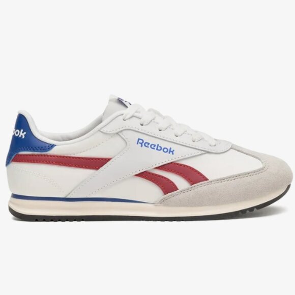 NEW REEBOK Leather Fiori Low Profile Sneakers in white/red/blue women 2511 4j2 - Picture 5 of 10